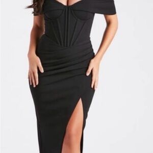 Windsor Black Strapless Dress